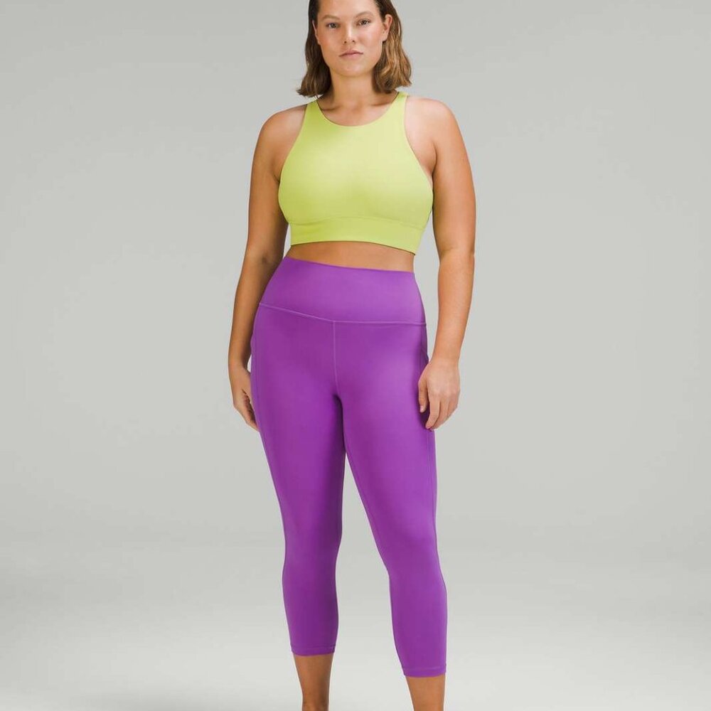 Align High-Rise Crop Yoga Pants Leggings with Pockets 23" in Moonlit Magenta